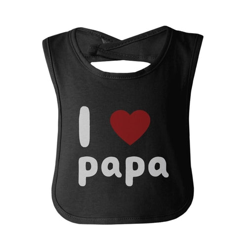 I Love Papa Cute baby Bibs Funny
