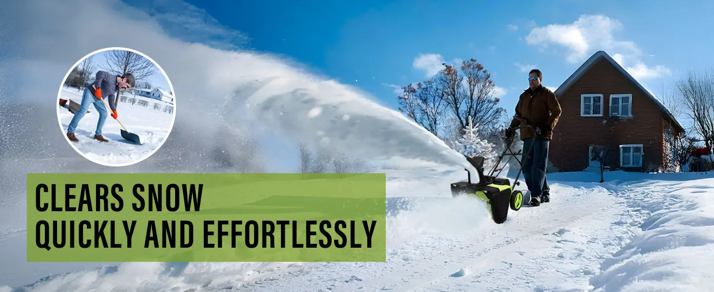 Deli Steelite 42V 20" Cordless Snow Blower – 850 Lbs/Min, Dual 4.0Ah Batteries & Charger Included – Effortless Snow Removal