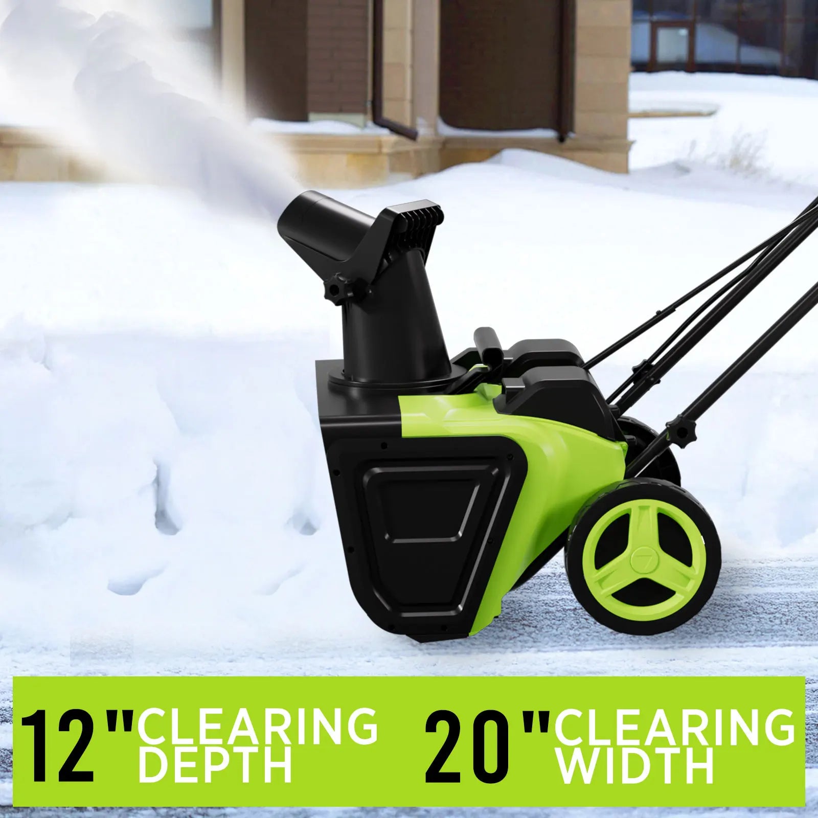 Deli Steelite 42V 20" Cordless Snow Blower – 850 Lbs/Min, Dual 4.0Ah Batteries & Charger Included – Effortless Snow Removal