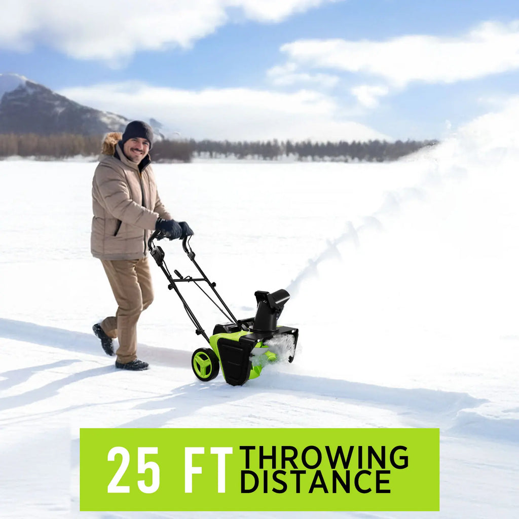 Deli Steelite 42V 20" Cordless Snow Blower – 850 Lbs/Min, Dual 4.0Ah Batteries & Charger Included – Effortless Snow Removal
