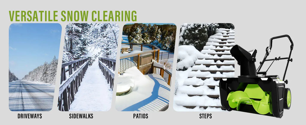 Deli Steelite 42V 20" Cordless Snow Blower – 850 Lbs/Min, Dual 4.0Ah Batteries & Charger Included – Effortless Snow Removal