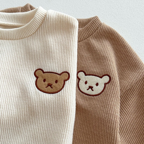 🐻 Infant Baby Unisex Bear Head Long-Sleeved Combo Set 🐾