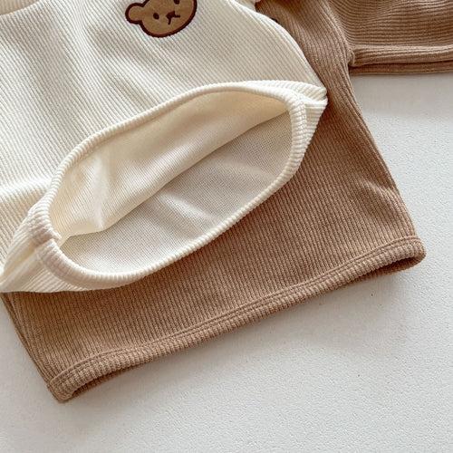 🐻 Infant Baby Unisex Bear Head Long-Sleeved Combo Set 🐾