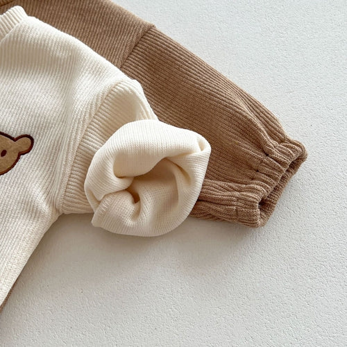 🐻 Infant Baby Unisex Bear Head Long-Sleeved Combo Set 🐾