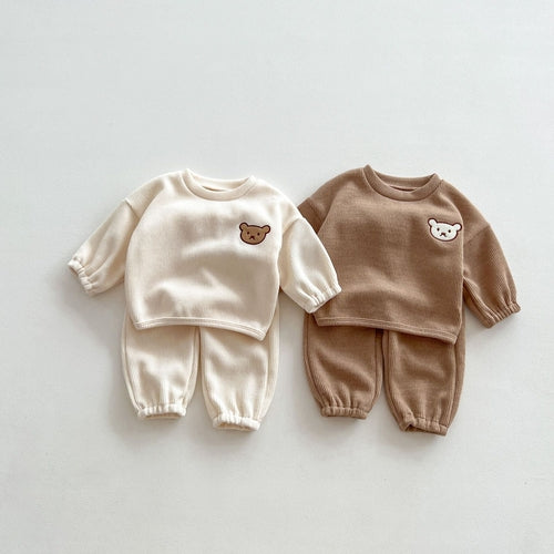 🐻 Infant Baby Unisex Bear Head Long-Sleeved Combo Set 🐾